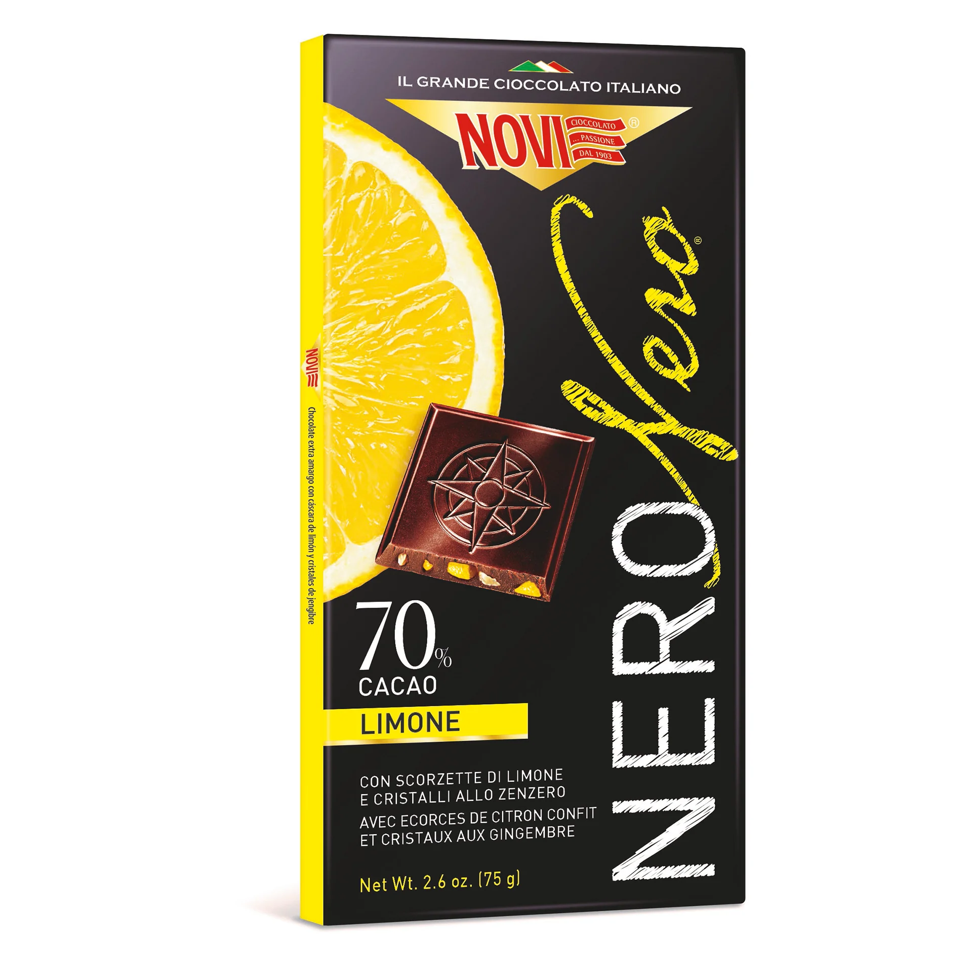 Novi Nero Nero Limone e Zenzero 75g