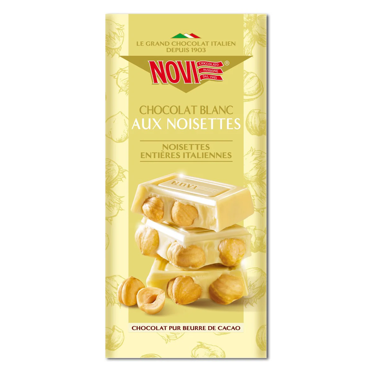 Nocciolato - Chocolat Blanc aux Noisettes 130g