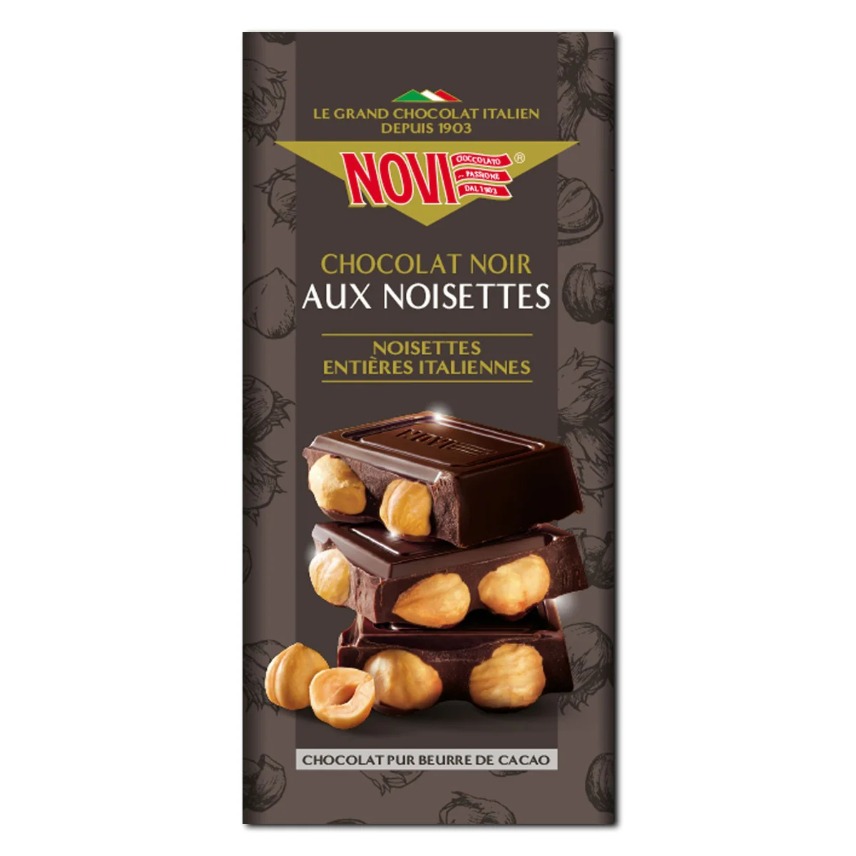 Nocciolato - Chocolat Noir aux Noisettes 130g